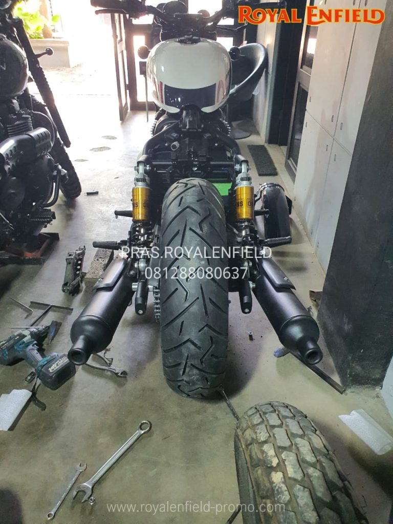 Modifikasi Royal Enfield Shotgun Meteor 650 Indonesia 2025 knalpot 2